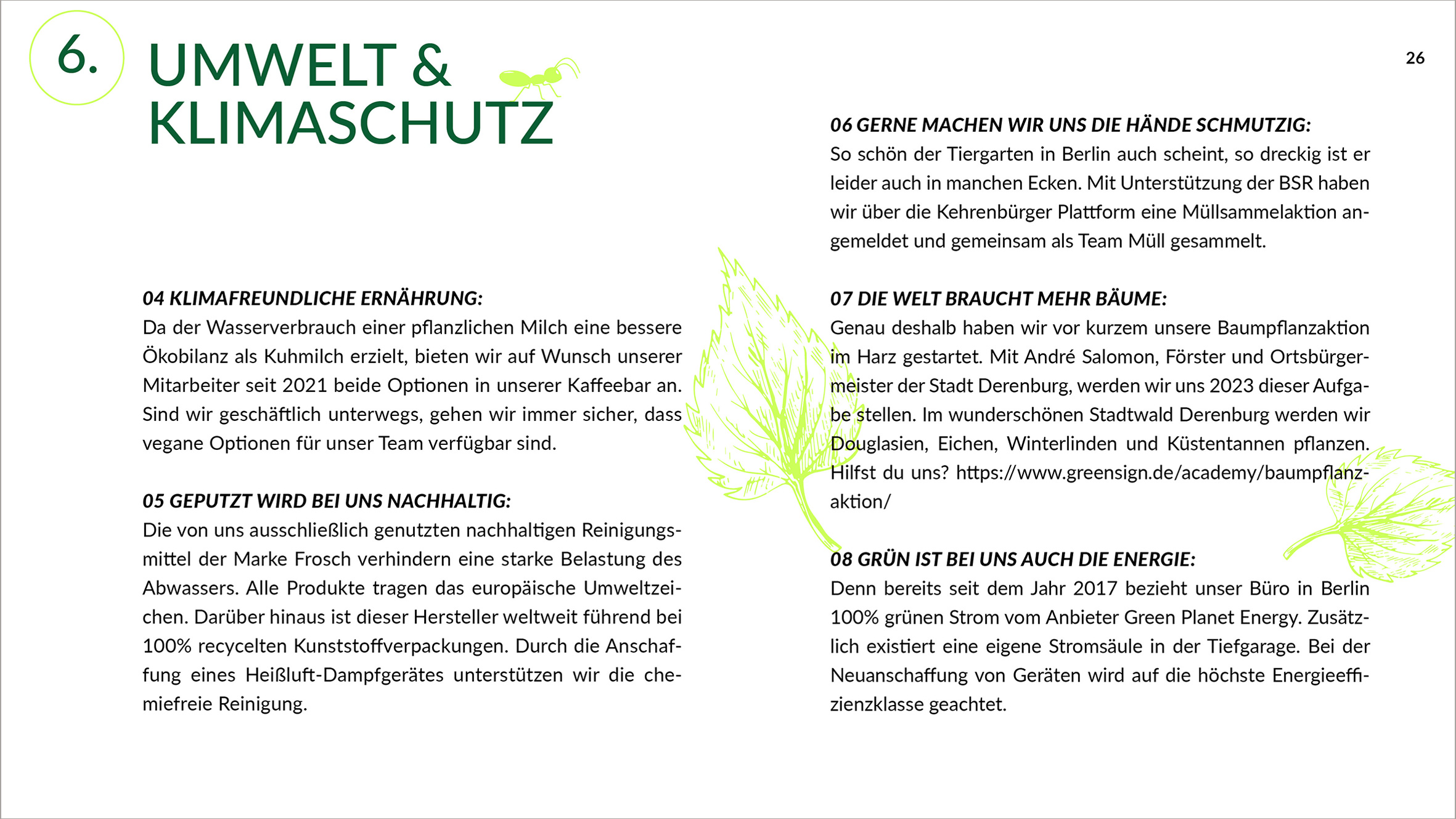 GreenSign Institut Nachhaltigkeitsbericht