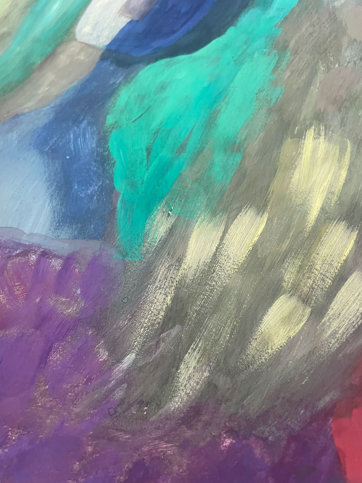 Maltechnik Gouache vergrößert
