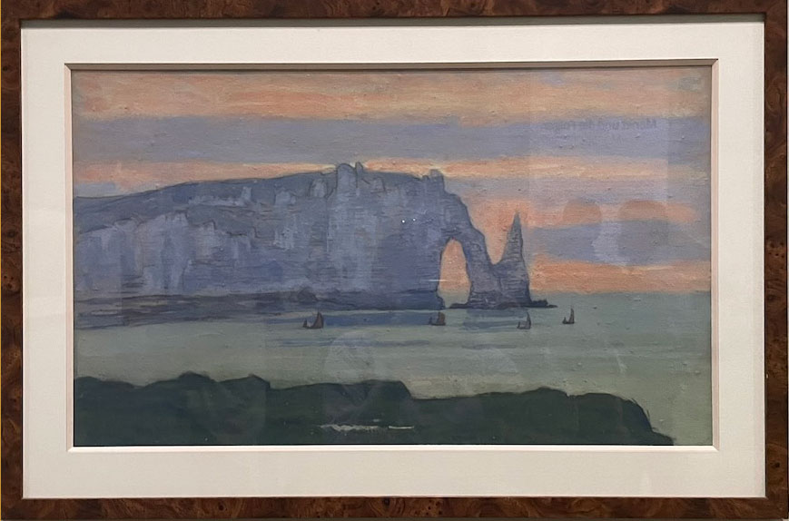 Gouache auf Papier in der Ausstellung Monets Küste im Städel Museum Frankfurt